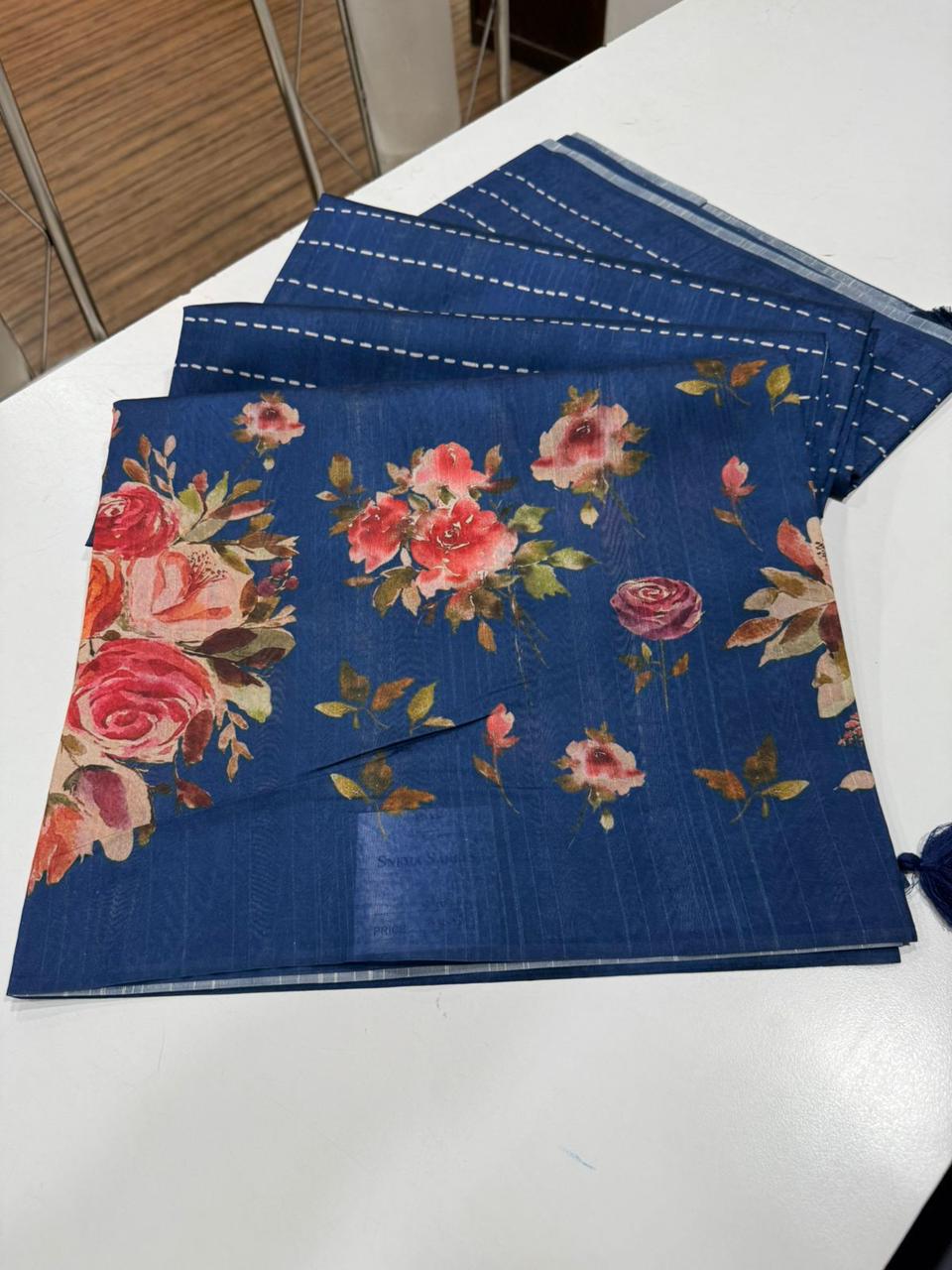 Tussar Floral Butta