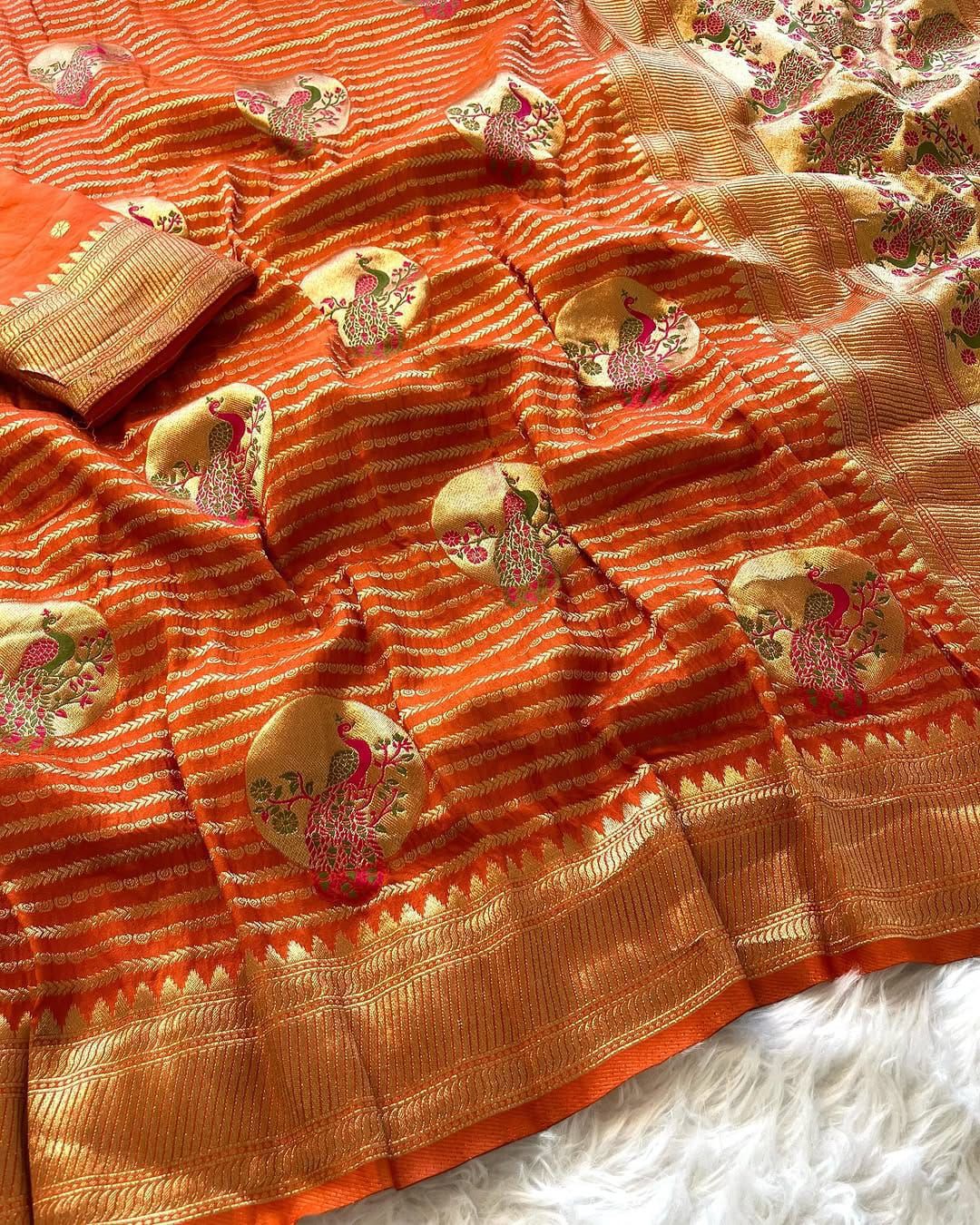 Khadi Peacock Meena Butta