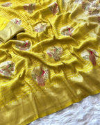 Khadi Peacock Meena Butta
