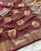 Khadi Peacock Meena Butta