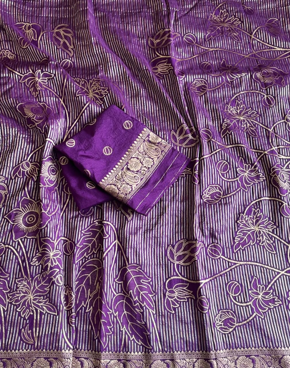Khadi Tissue Floral Jaal